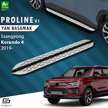 S-dizayn Ssangyong Korando Oem Still Pro V1 Aluminyum Yan Basamak 183 Cm 2019 Üzeri A+ Kalite