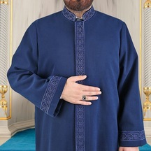 Kışlık Kaşe İmam Cübbesi Makam Lacivert Çok Renkli