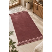 Düz Velur Kadife Seccade 70x110 Cm Gül Kurusu