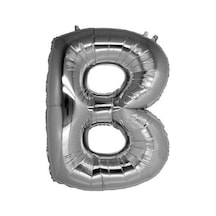 Gümüş Folyo Balon B Harfi 100 CM