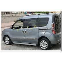 Fiat Doblo Krom Cam Çıtası 2010 Sonrası 4 Parça Paslanmaz  Çelik