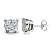 0.72 Ct. Modern Tasarım Coronet Tektaş Küpe