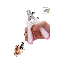 Çelik Uçlu Pembe Kedi Köpek Büyük Tırnak Makası Cin314pm