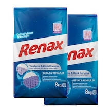 Renax Matik Beyaz Renkliler için Toz Çamaşır Deterjanı 2 x 8 KG