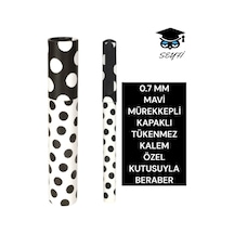 0.7 Mm Mavi Mürekkepli Kapaklı Tükenmez Kalem Özel Kutusuyla Beraber Puantiye