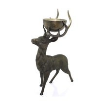 Metal Geyikli Kase 77 Cm Renkli