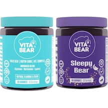 Vita Bear Sleepy Bear 60 Kapsül + Strong Hair Gummy Vitamin 60 Kapsül