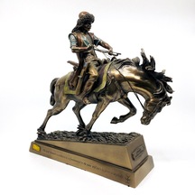 Veronese Metehan Atlı Bronz Renk Koleksiyon Figür 30cm