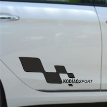 Skoda Kodiaq Yapıştırma Yan Kapı Sport Oto Sticker Sağ Sol 2 Adet