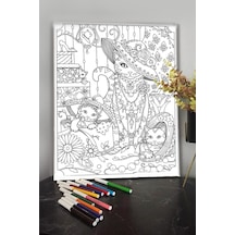 40x30cm Çocuklar Için Guaj,akrilik,keçeli,sulu Boya Ile Boyanabilir Tuval Kalem Hediyesi Yoktur. 159