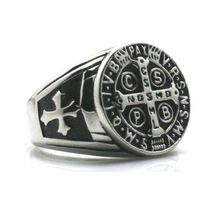 Novahub Gümüş Yeni Paslanmaz Çelik Yüzük Cspb Çapraz Altın Erkek Paslanmaz Çelik Yüzük 9 Gümüş - 9 Gümüş