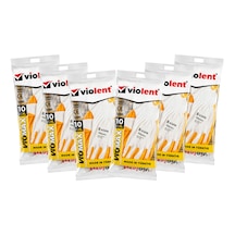 Violent Viomax 2501 Nitril Örme İş Eldiveni No:10 Sarı Beyaz 6 Çift