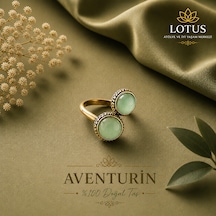 Premium Doğal Taşlı Bronz Yüzük Koleksiyonu Aventurin, Firuze & Lapis Lazuli Tasarım Yüzük Yeşil