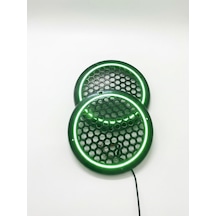 20cm Yeşil Neon Ledli Hoparlör Kapağı