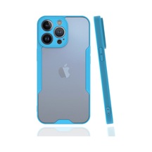 Apple iPhone  Uyumlu,  13 Pro Kılıf Platin Silikon - Mavi