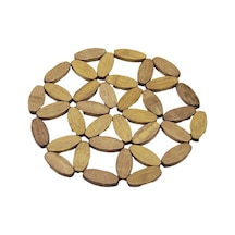 İbico İ22-267 Nihale Çap: 20.5cm Ahşap Boncuk Yuvarlak Çiçek Model - 12'li Paket Diğer