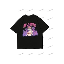 Adrift Y2k Unisex Harajuka Anime Retro Kawai Kuromi T-shirt Kod Rertr Startmore 6627 Siyah