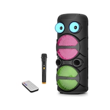 Büro Ev Ofis si İçin Uk Fm Radyo Usb Tf Aux Rgb Mikrofonlu Bt Hoparlör