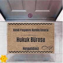 Kapı Önü Paspası Dekoratif Dijital Baskı Hukuk Bürosu P-2547 Renkli