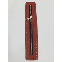 Karantuhafiye Derili Fermuar / Çanta Fermuarı / Kapak Fermuar 30 Cm Kırmızı Kırmızı