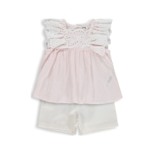Civil Baby Kol Brodeli 6-18 Ay Takım - Pembe