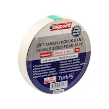 Bigpoint Çift Taraflı Köpük Bant 25mmx5m 6'lı Paket