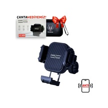 Ct-m16 Telefon Tutucu Titreşim Önleyicili Motosiklet Gidon Montajlı Klipsli Su Geçirmez Üniversal Siyah