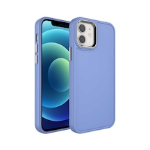 Zore İphone 11 Uyumlu Metal Çerçeve Ve Buton Tasarımlı Sert Ogaa Botox Kılıf-lavendery Gray