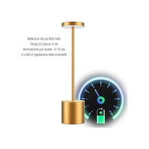 Kablosuz Masa Lambası, Uzun Versiyon Şarj Edilebilir 6000mah 2 Se Çok Renkli