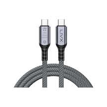Fast Usb 4.0 40gbps, 240w, 8k60hz Usb4.0 Usb-c Kablosu 1 Metre Gri Klv-01 Standart
