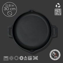Metal 8680215596182 Kızartma Tavası, 30 Cm Siyah