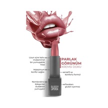 Uzun Süre Kalıcı Yoğun Renk Veren Nemlendirici Parlak Ruj - Glossy Lipstick 314 Dirty Rose Çok Renkli