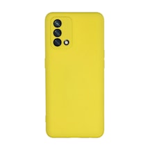 Oppo A74 4g Kılıf Nano İçi Kadife Silikon - Sarı 0.2M-Çok Renkli