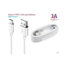 3a Xiaomi Uyumlu Type-c Hızlı 1 Metre Şarj Kablosu