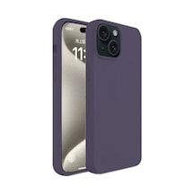 Apple İphone 15 Kılıf First Silikon - Mürdüm