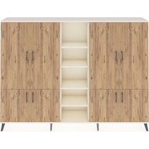 Arges Dolap 14 Raflı 8 Kapaklı 220x30x163 Aytaşı-çam/aytaşı Atlas Çam/aytası - Aytası