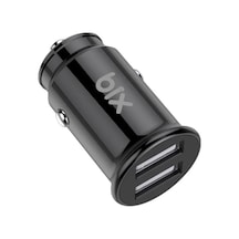 Bix Bxaa12w 12w Çift Usb-a Portlu Araç Şarj Aleti İphone Android Uyumlu Mini Araç İçi Şarj Cihazı Siyah