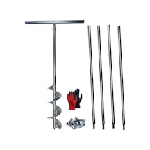 Galvaniz Toprak Burgusu Uzatmalı Sondaj Aleti Çap 15 cm Boy 5 mt