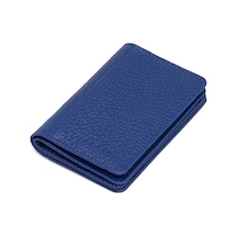 Tergan Saks Mavi Deri Unisex Kredi Kartlık 01601H0Y
