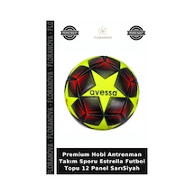Premium Hobi Antrenman Takım Sporu Estrella Futbol Topu 12 Panel Sarısiyah Sarı - Siyah