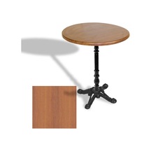 Çipa 1004 Döküm Ayak Yuvarlak Masa Çap 90cm - Werzalit, Wermodin Ve Allzalit Tabla - Koyu Ahşap Çok Renkli