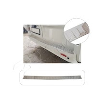 Renault Trafic Uyumlu 2001-2014 Uzun Model Krom Arka Tampon Üstü Koruma Paslanmaz Çelik