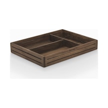 Woodsaka 3line Sade Masaüstü Organizer Ve Aksesuar Kutusu - Ceviz