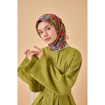 Silk Home Soft Eşarp 73088-20 Füme, Turuncu, Mor, Yeşil, Sarı
