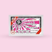 Viktoria Kumaş Boyasi 06 Ateşi Pembe - 3 Paket Boya + 2 Paket Fiske Çok Renkli