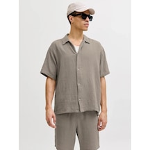 Jack&jones Jornantucket Double Cloth Erkek Gömlek 12291812 Vizon