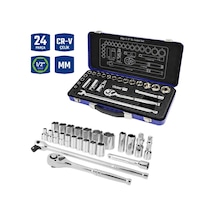 Workpro Wp202564 1/2' Cr-v 24 Parça Metrik Ağır Hizmet Lokma Takımı