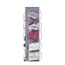 10 Cepli Dolap Içi Ayakkabı Ve Çanta Düzenleyici Geniş Hacimli Şeffaf Pencereli Organizer 125cmx37cm Diğer
