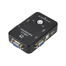 Usb 2.0 Kvm Anahtar Anahtarlayıcı 1920 1440 Vga Svga Anahtar Ayırıcı Kutu 2 Klavye Fare Monitörü Bilgisayarı İçin İki Kablolu Port Kvm Kablosu İle