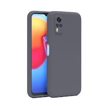 Y53s Kılıf Nano İçi Kadife Silikon - Gri Bz8683140313319